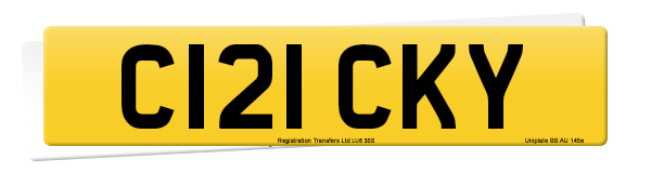 Registration number C121 CKY